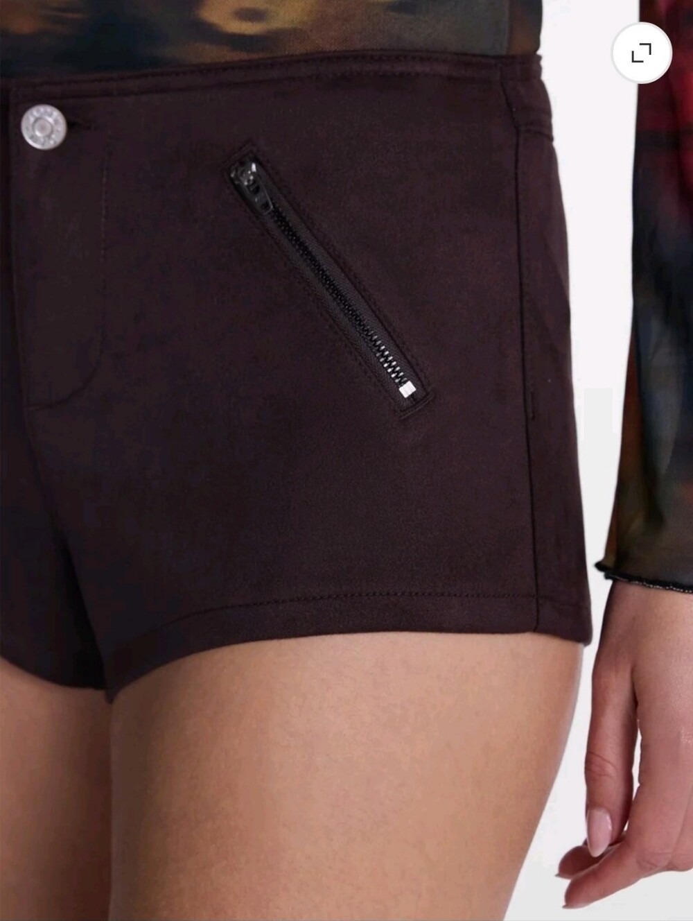 Madden NYC Women’s Faux Suede Micro Shorts,
